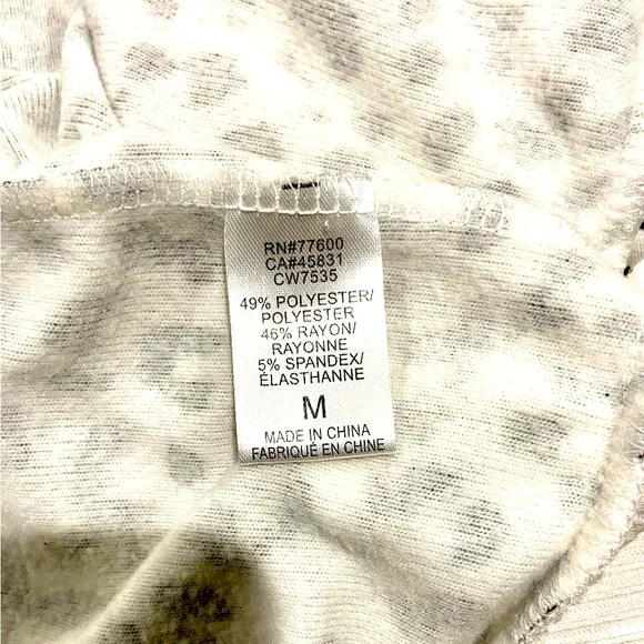 Chaser Black & White Cheetah Patterned Zip Front Hooded Jacket - Picture 14 of 16